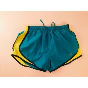 Turquoise athletic shorts
